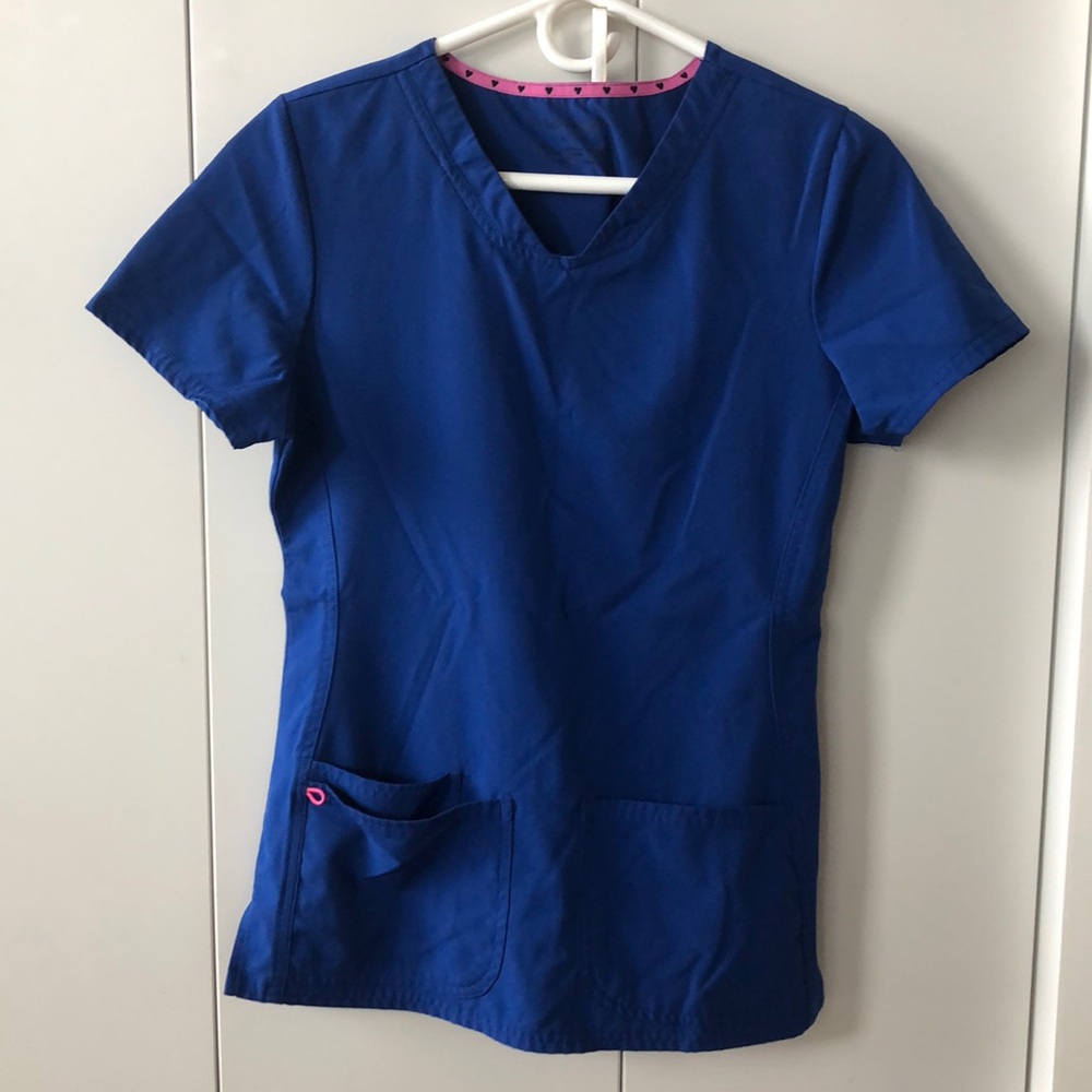 Galaxy blue scrub top